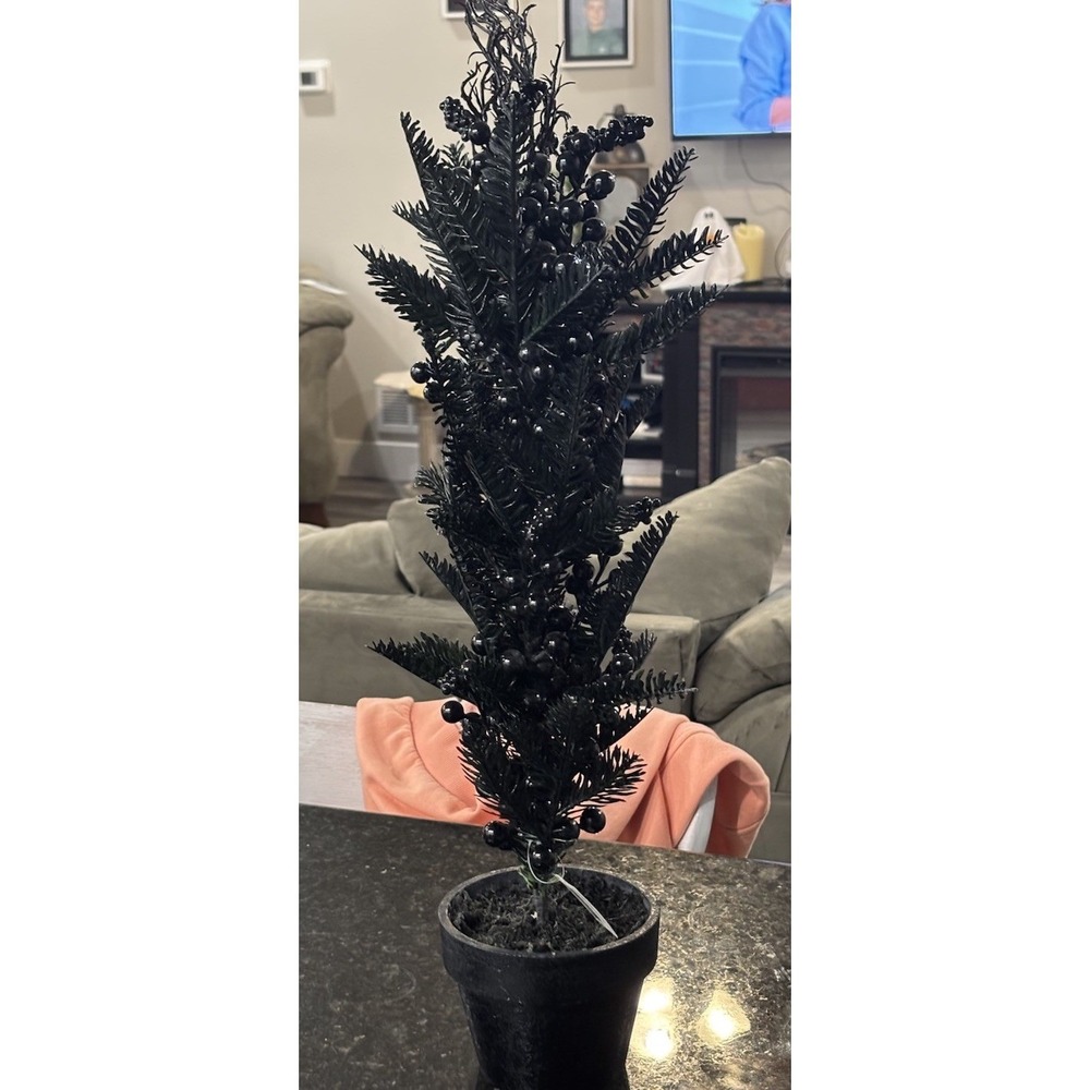 NWT 27" Black Halloween Decorative Tree